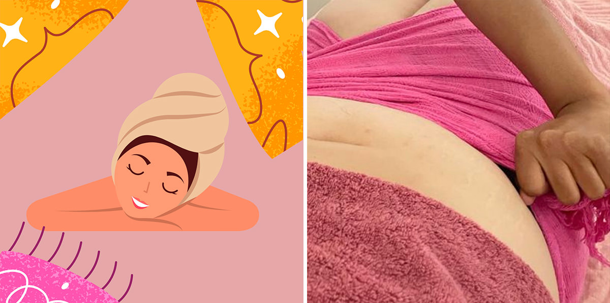 massage du dos postnatal jeune maman